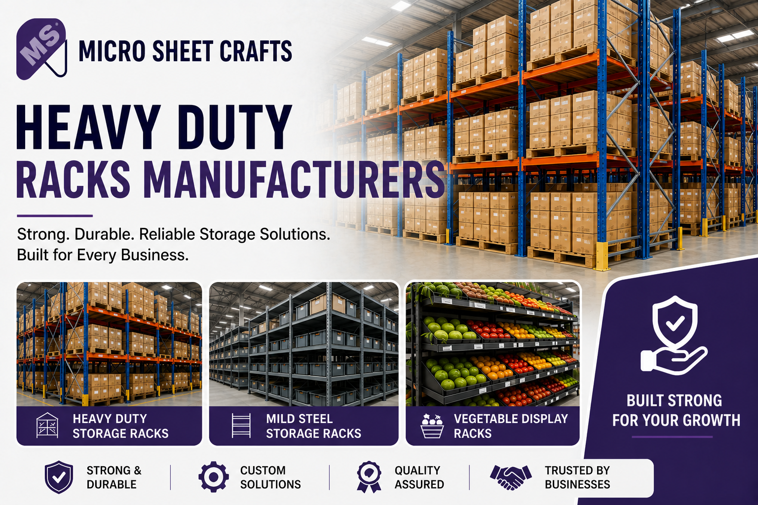 Heavy Duty Racks Manufacturers in Delhi | Micro Sheet Crafts