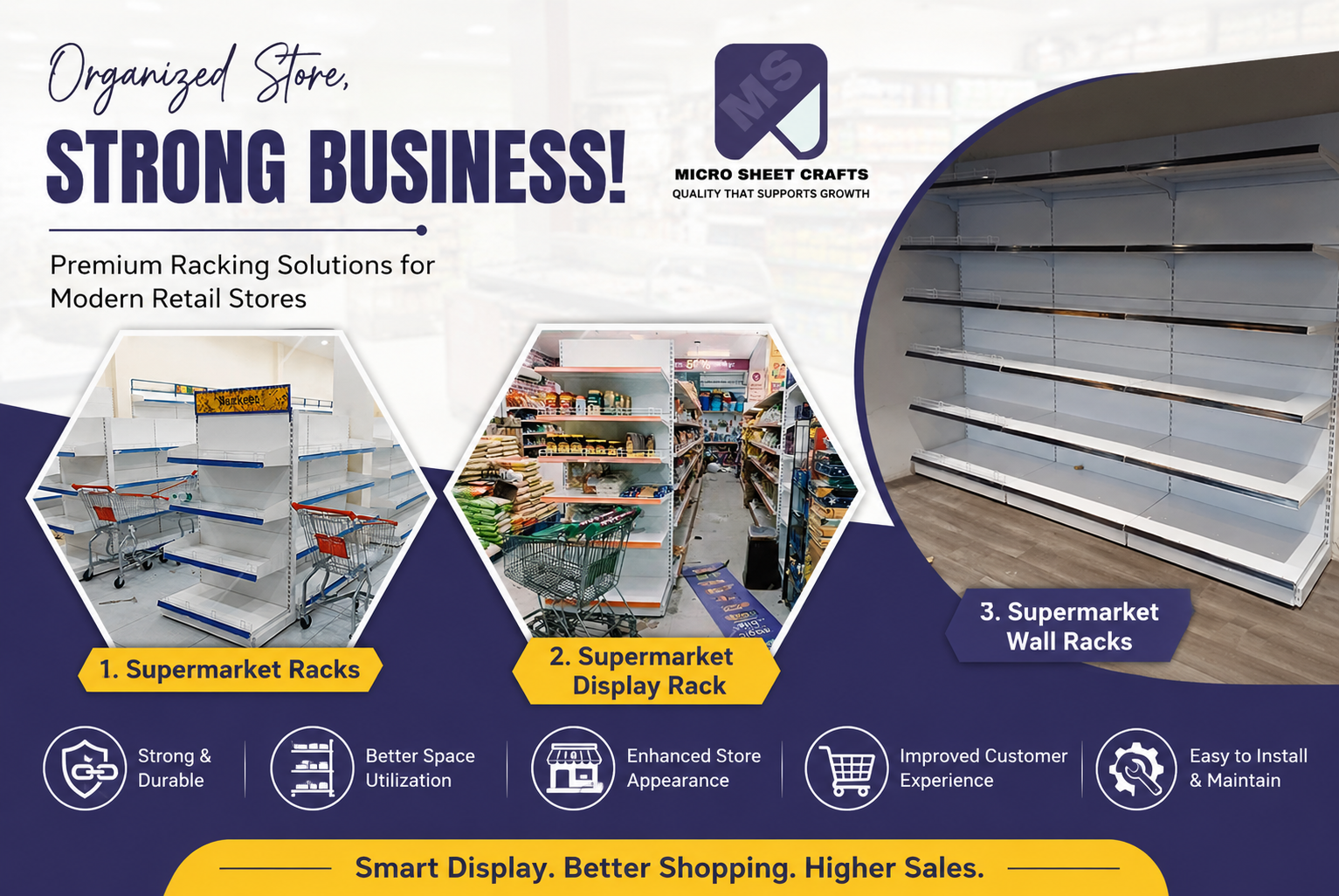 Why Modern Retail Stores Need Quality Supermarket Racks