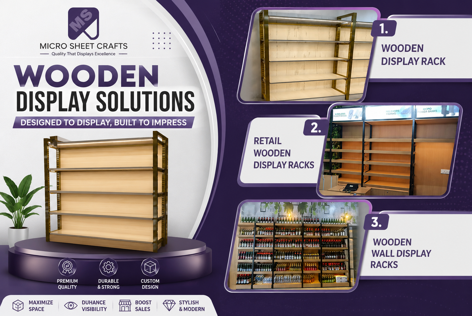 Wooden Display Racks for Improved Product Presentation and Successful Retailing