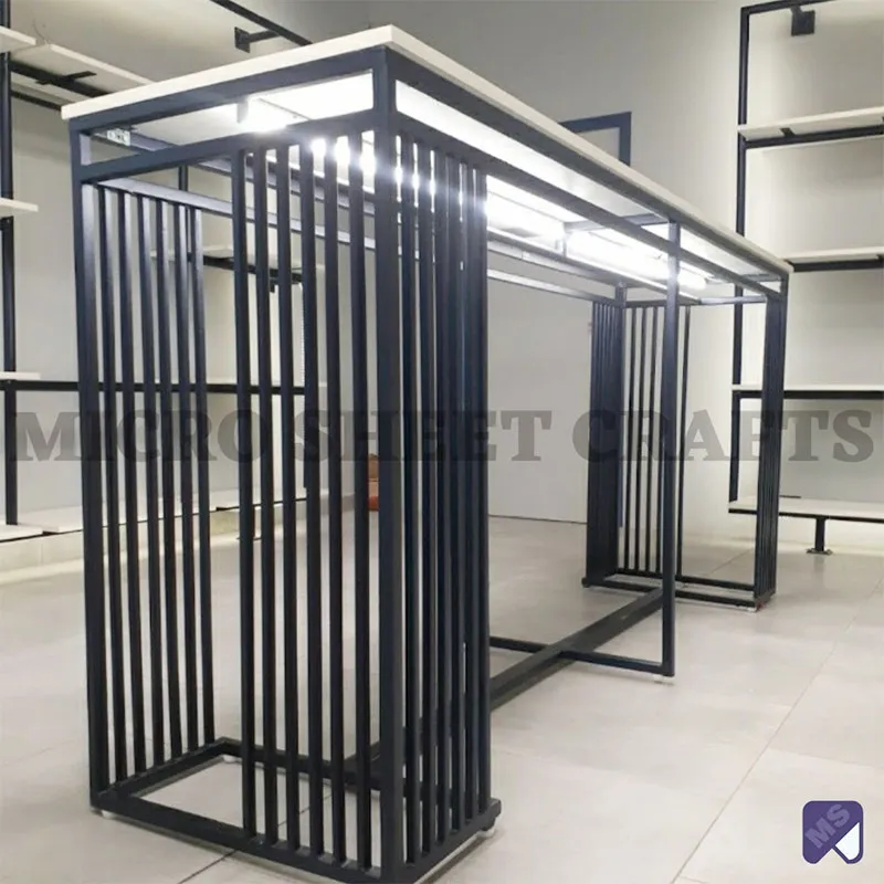 Mild Steel Single Pole Garment Display Rack